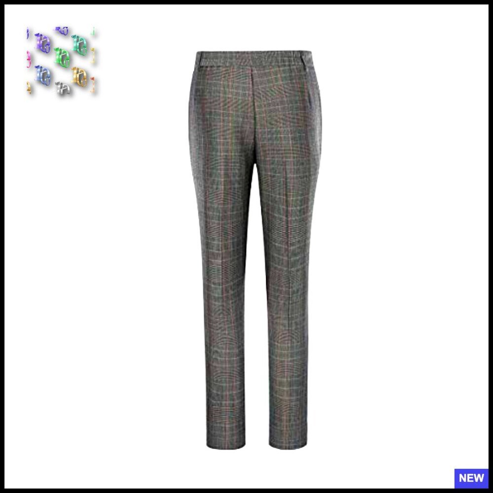 Vintage Plaid Suit Set Two Piece Blazer Pants Classic Elegant Office Wear - Picture 3 of 7